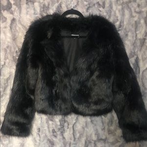 Black Fashion Nova Fur Coat